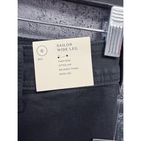 Universal Thread Women's High Rise Sailor Wide  Black Size 6 - Picture 2 of 13